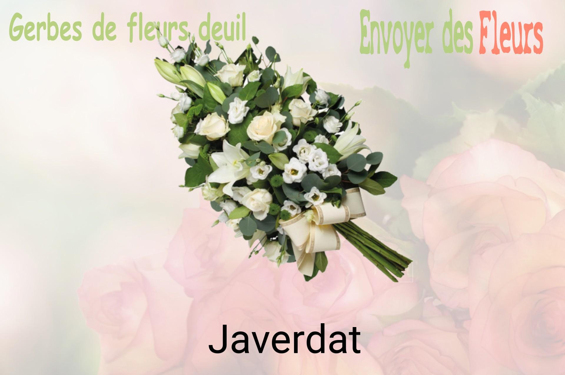 Gerbe de fleurs de deuil livrée à Javerdat